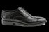 Klassische schwarze Oxford-Brogues aus Crust-Leder für Herren
